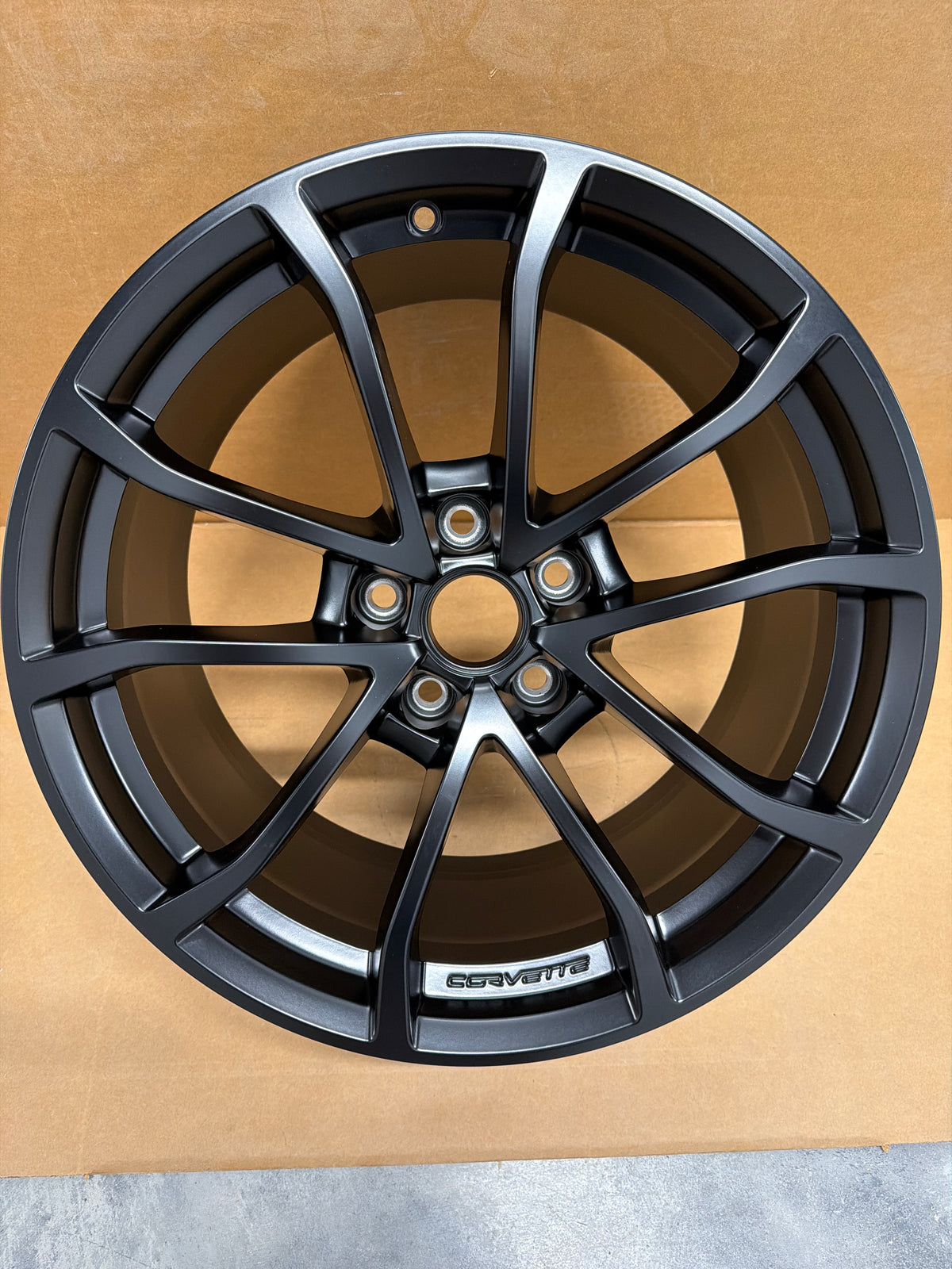 C6/C7 Corvette Cup Style Front Satin Black NO Groove *Brand New OEM GM*