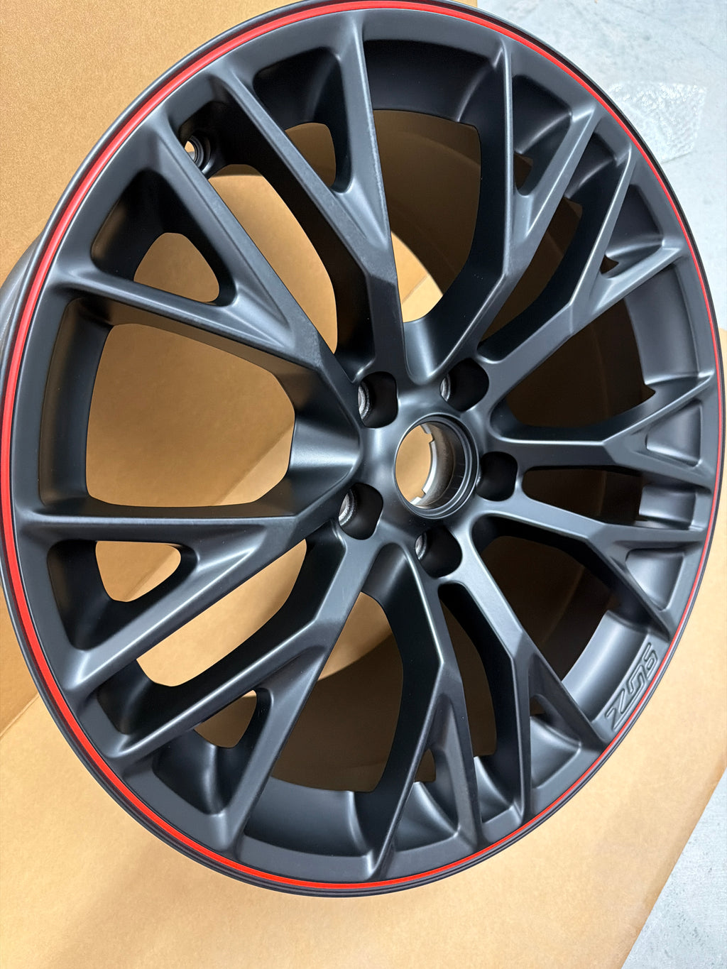 C7 Corvette Z06 Satin Black w/ Red Stripe *Brand New OEM GM* Front