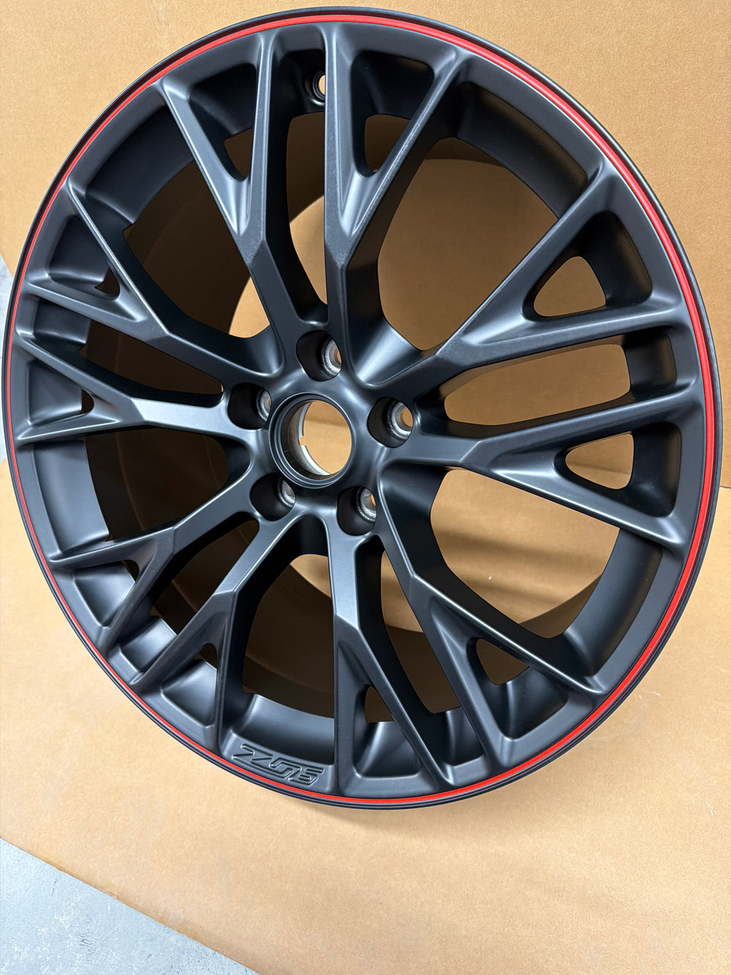 C7 Corvette Z06 Satin Black w/ Red Stripe *Brand New OEM GM* Front