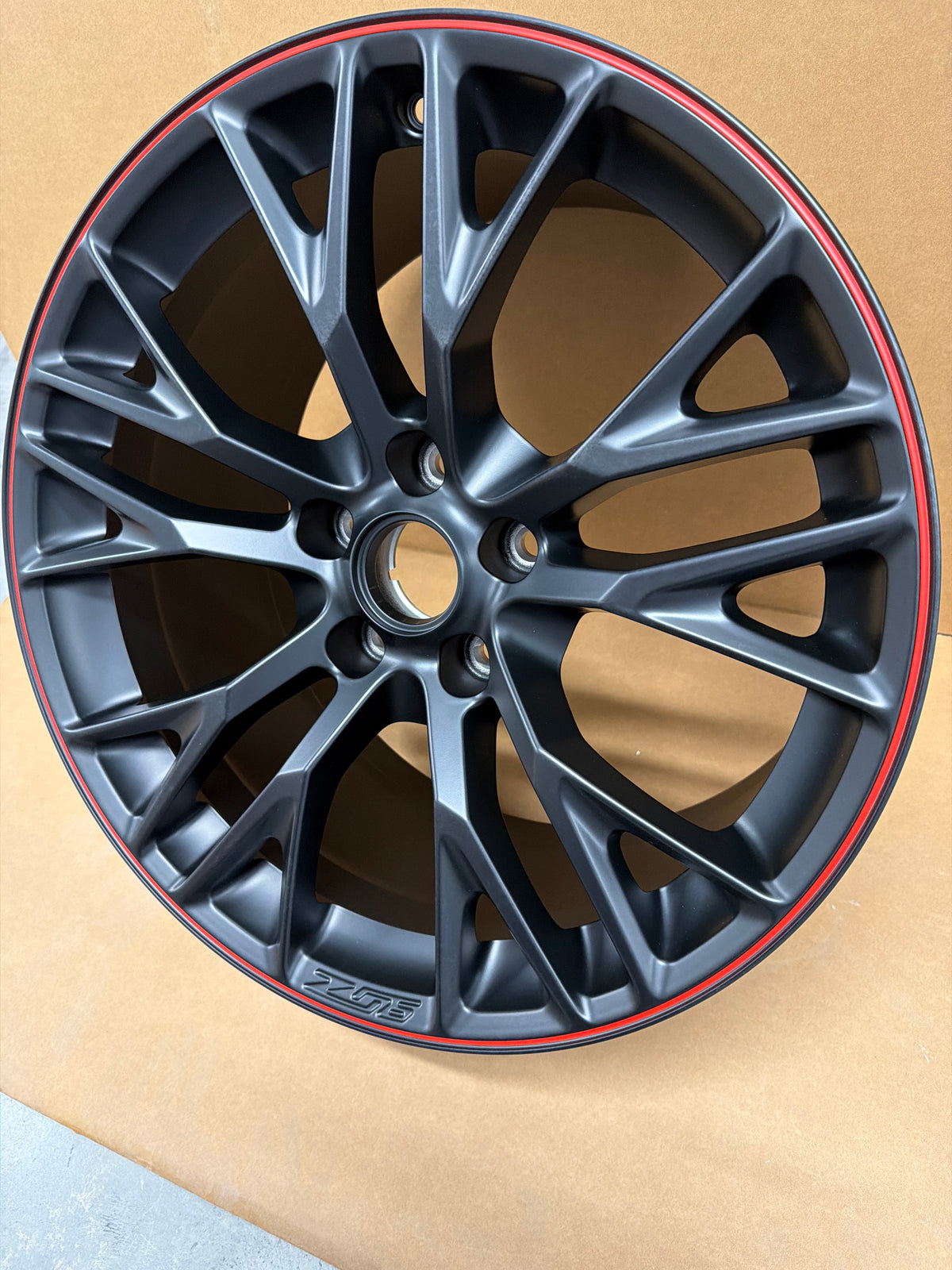 C7 Corvette Z06 Satin Black w/ Red Stripe *Brand New OEM GM* Front