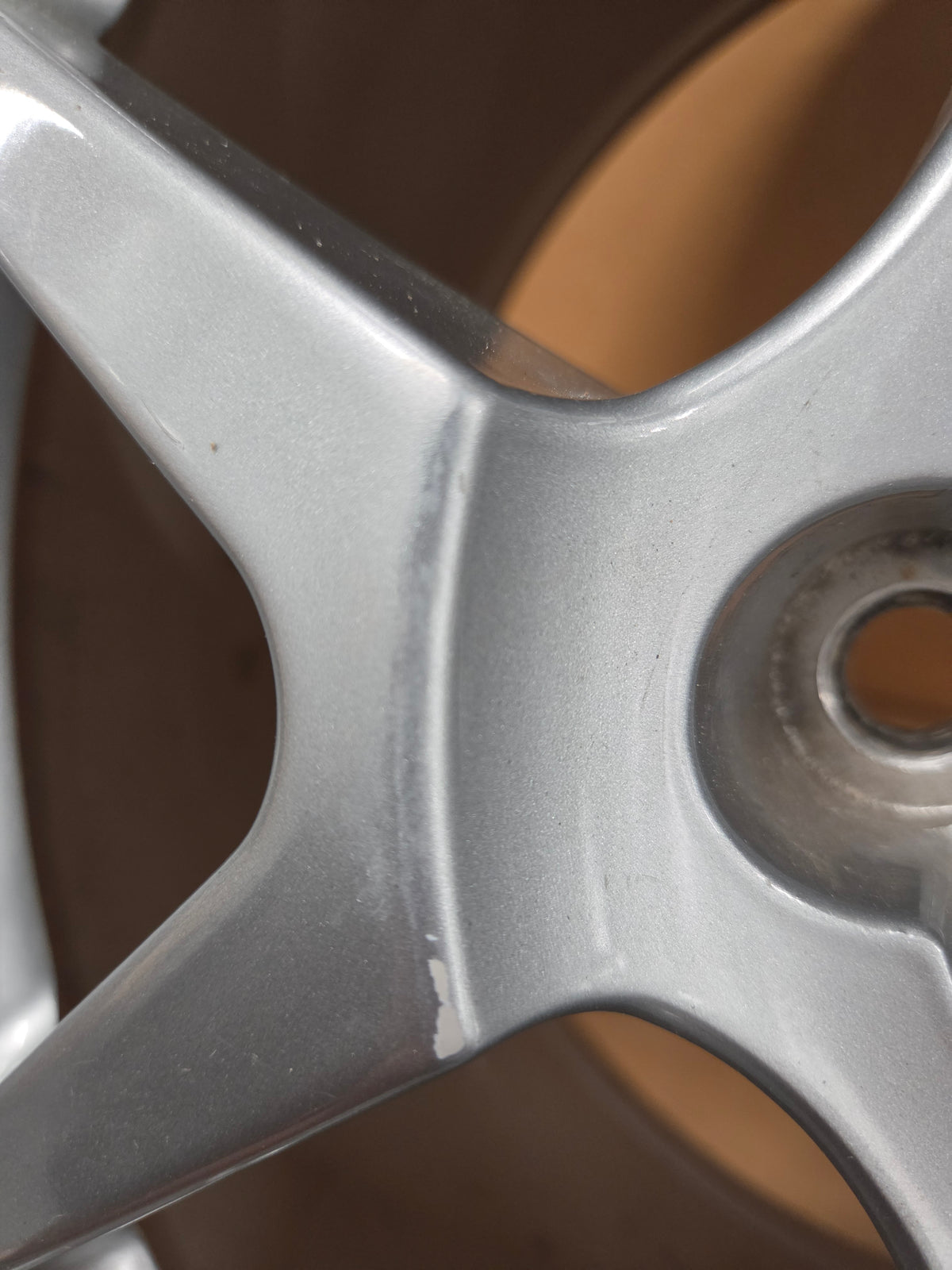 OE Wheels CV04 C5 Corvette Z06 Replica Front Wheel Silver Painted *Damaged/Repairable*