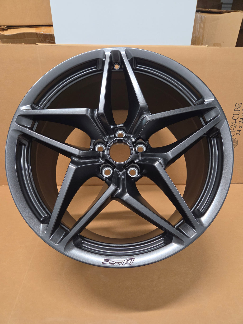 C7 Corvette ZR1 Satin Graphite Rear Wheel *BRAND NEW GM*