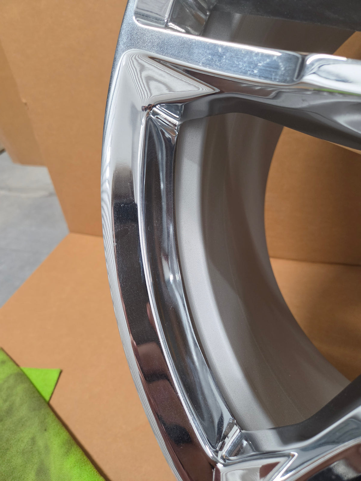 C7 Corvette RPO Code QX3 Chrome Finish Split 5 Spoke Rear Wheel *Brand NEW OEM w/ Minor Blemish*