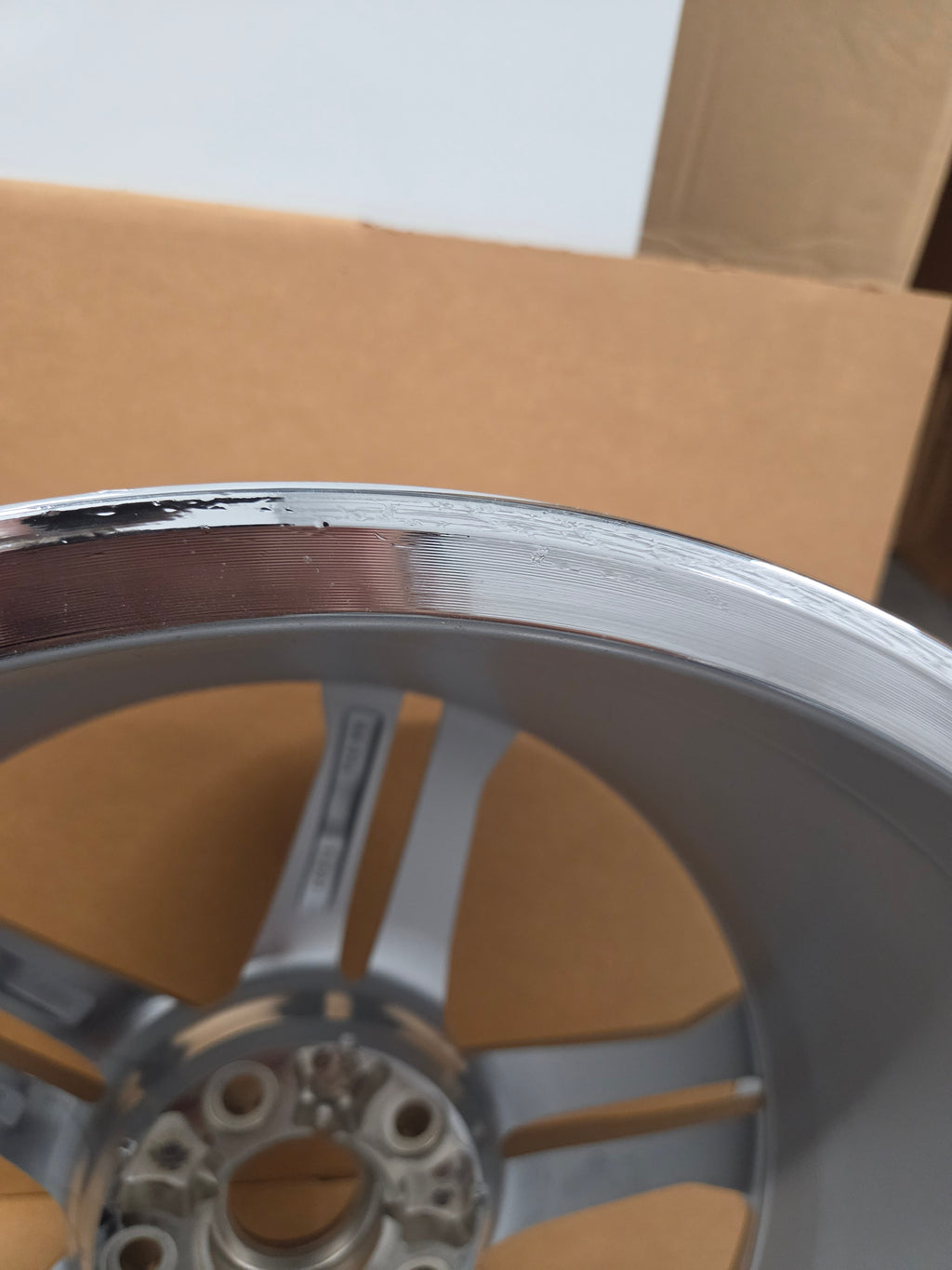 C7 Corvette RPO Code QX3 Chrome Finish Split 5 Spoke Rear Wheel *Brand NEW OEM w/ Minor Blemish*