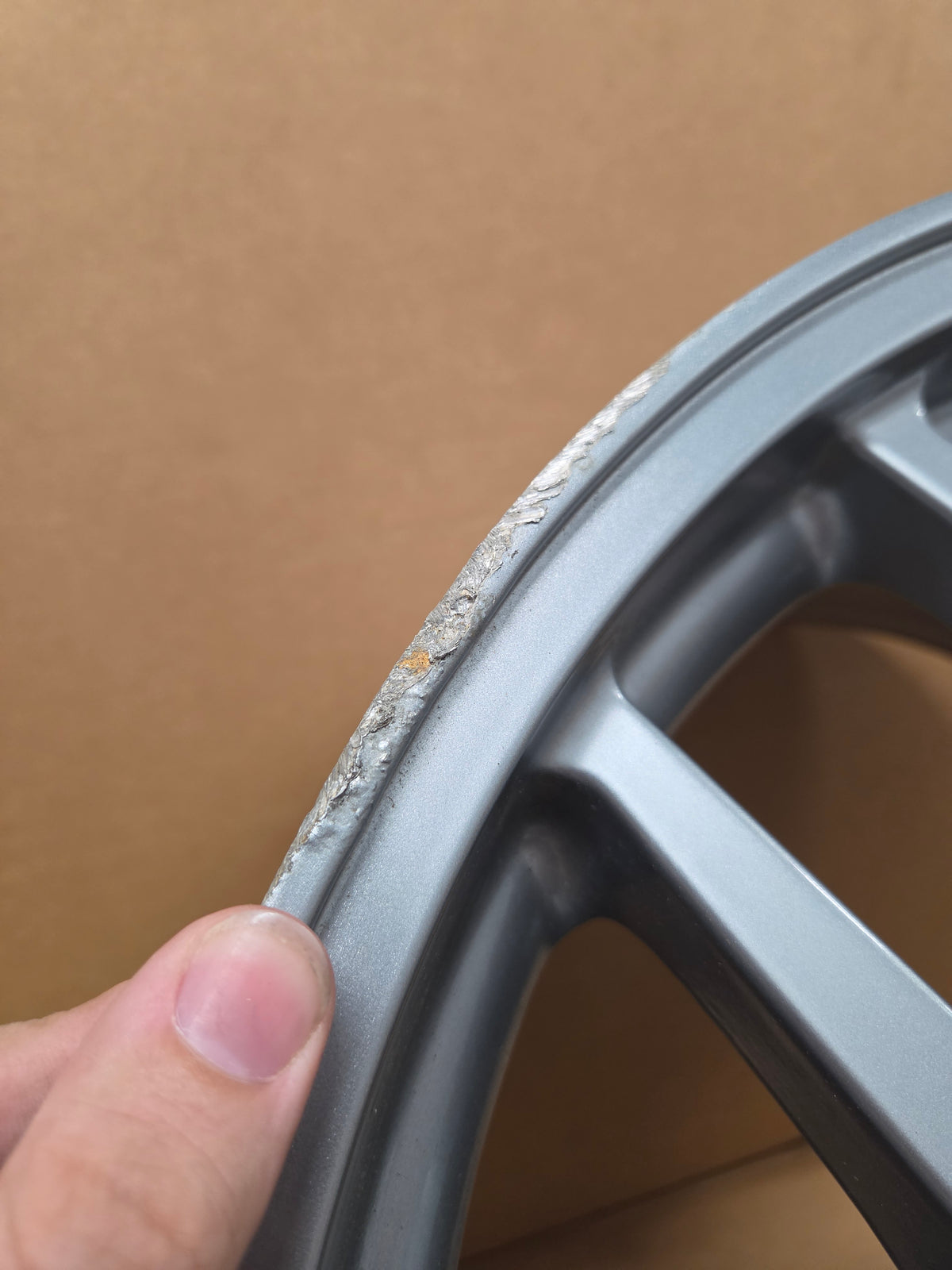 OE Wheels CV04 C5 Corvette Z06 Replica Front Wheel Silver Painted *Damaged/Repairable*