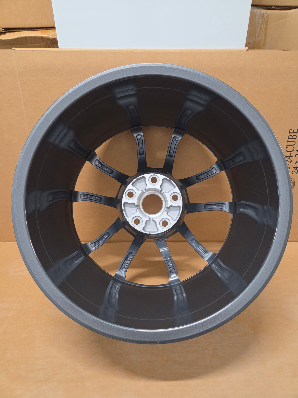 C6/C7 Corvette Cup Wheel FRONT Machine Face w/ Gunmetal Inlay *BRAND NEW OEM GM*