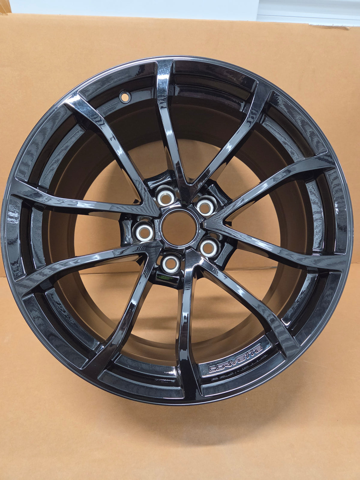 C6/C7 Corvette Cup Wheel, GM OEM Front Gloss Black *Brand New*