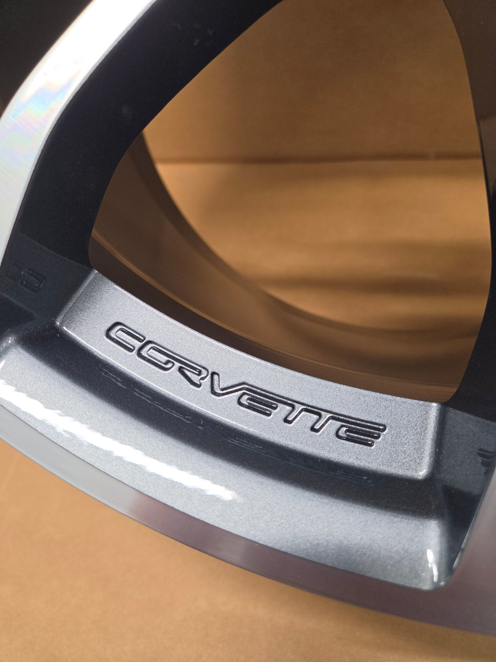 C6/C7 Corvette Cup Wheel Rear Machine Face w/ Gunmetal Inlay *BRAND NEW OEM GM*