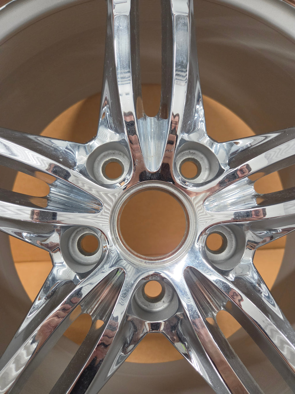 C7 Corvette RPO Code QX3 Chrome Finish Split 5 Spoke Rear Wheel *Brand NEW OEM w/ Minor Blemish*
