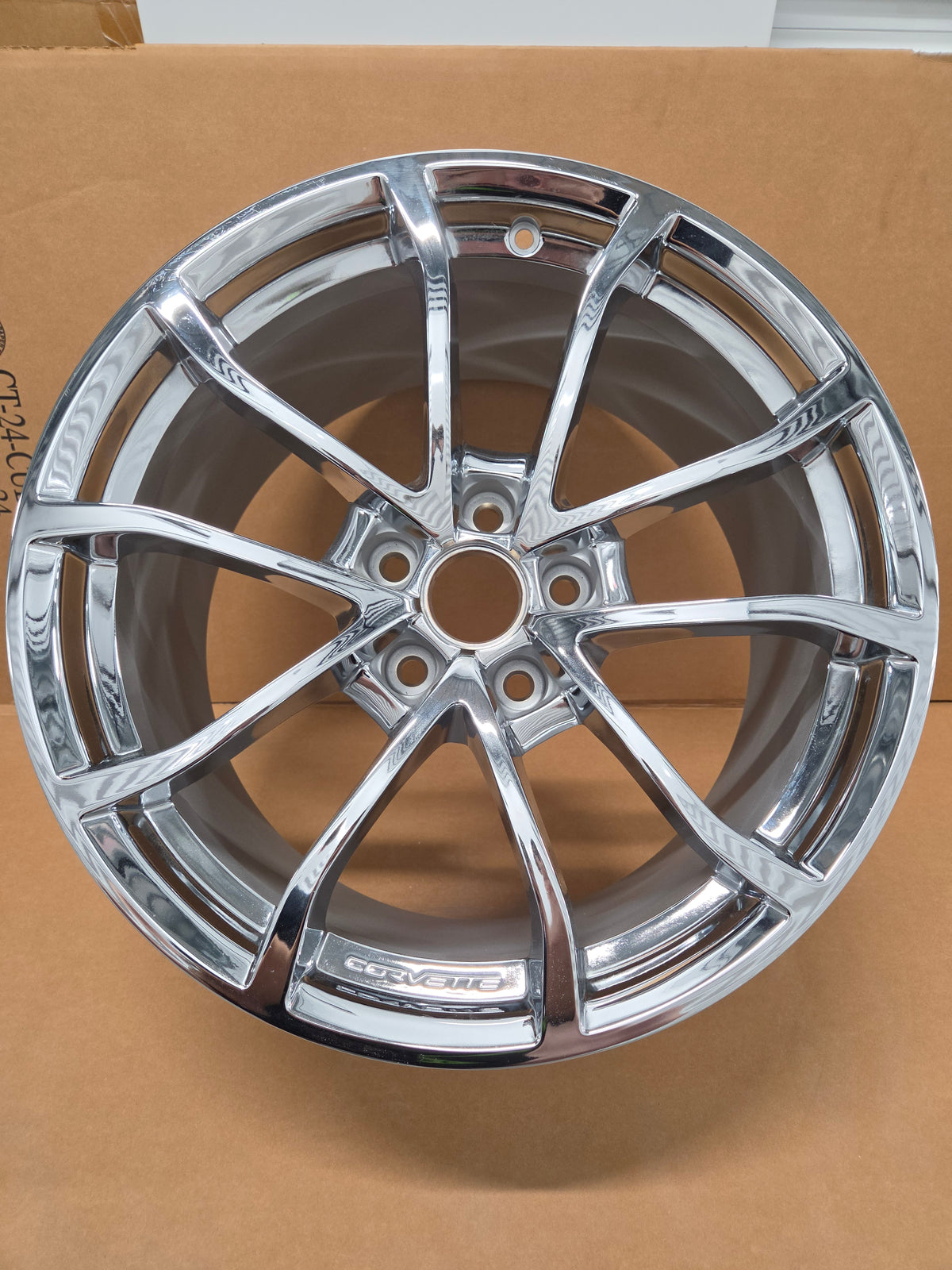 C6/C7 Corvette Cup Style Front Wheel Chrome Brand New
