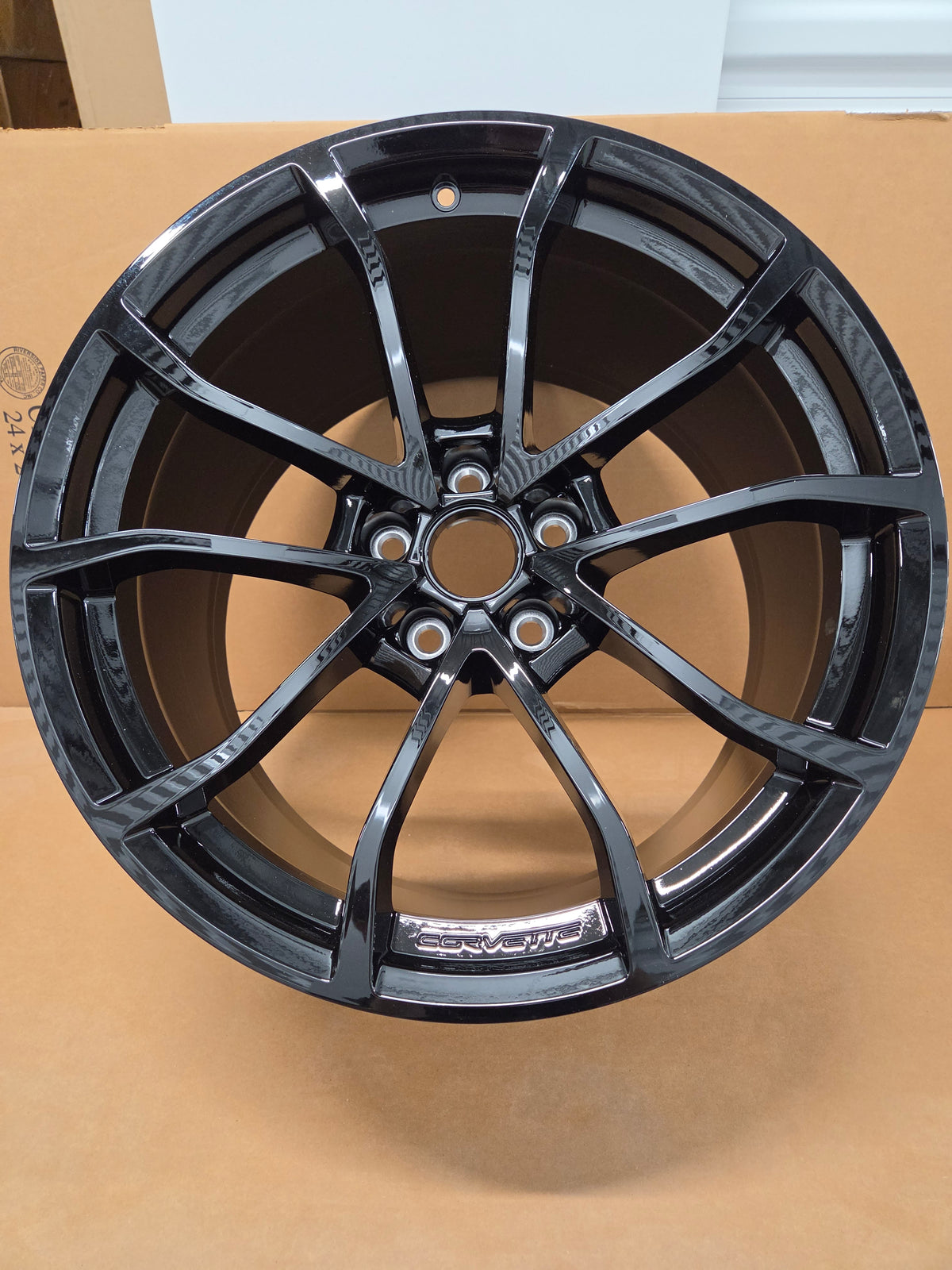 C6/C7 Corvette Cup Style Rear Wheel Gloss Black *Brand New OEM GM*