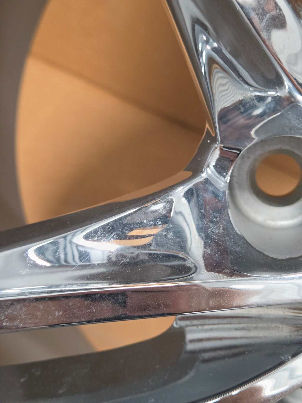 C7 Corvette RPO Code QX3 Chrome Finish Split 5 Spoke Rear Wheel *Brand NEW OEM w/ Minor Blemish*