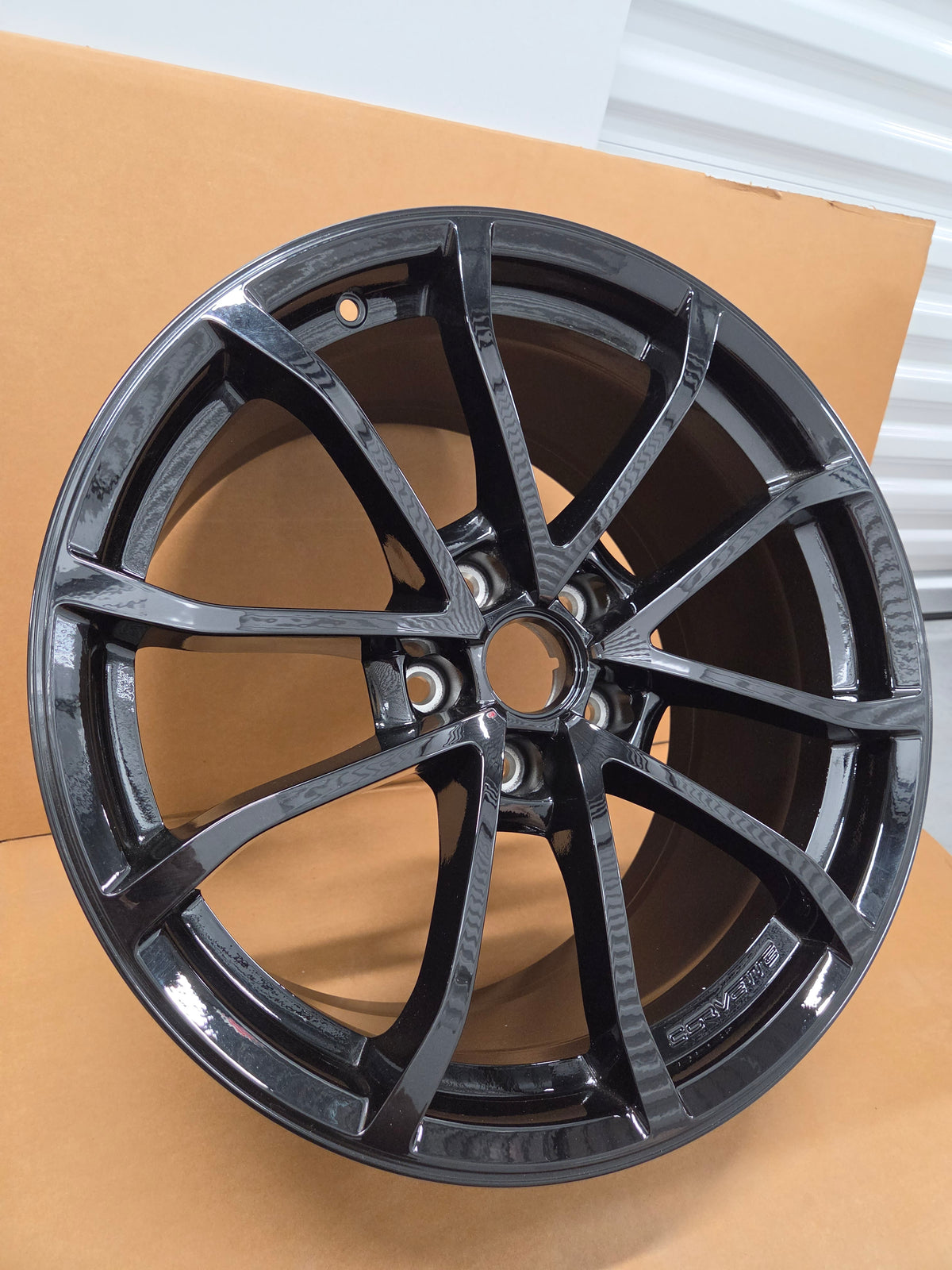 C6/C7 Corvette Cup Wheel, GM OEM Front Gloss Black *Brand New*