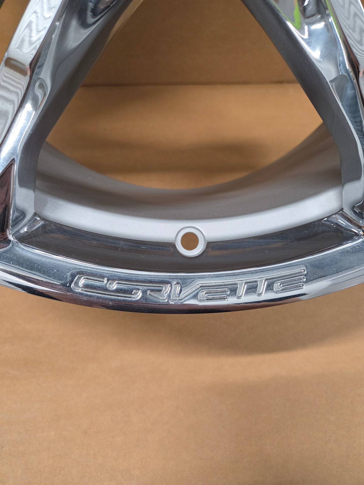 C7 Corvette RPO Code QX3 Chrome Finish Split 5 Spoke Rear Wheel *Brand NEW OEM w/ Minor Blemish*