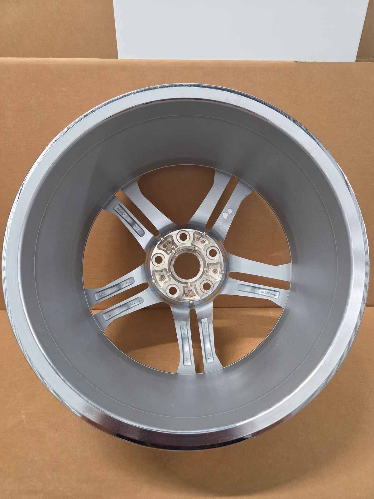 C7 Corvette RPO Code QX3 Chrome Finish Split 5 Spoke Rear Wheel *Brand NEW OEM w/ Minor Blemish*
